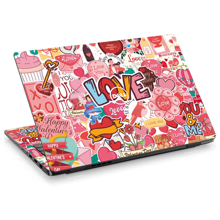 Dell Laptop Skin - Valentines Day Sticker Bomb