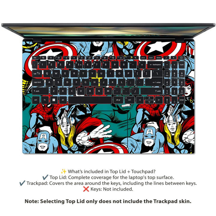 Acer Laptop Skin - Marvel Team-up Heroes