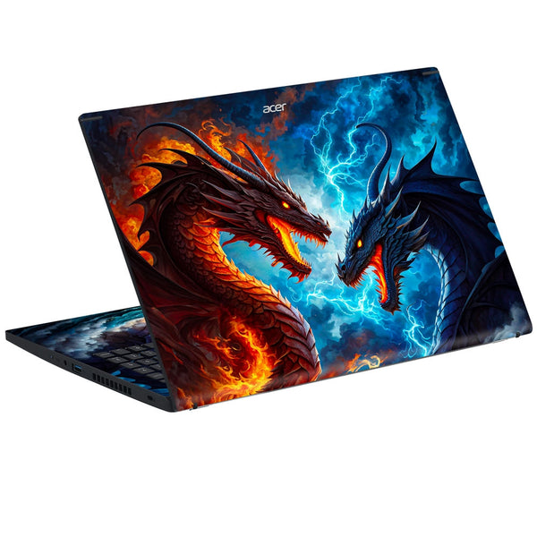 Acer Laptop Skin - Dragon Fire and Ice