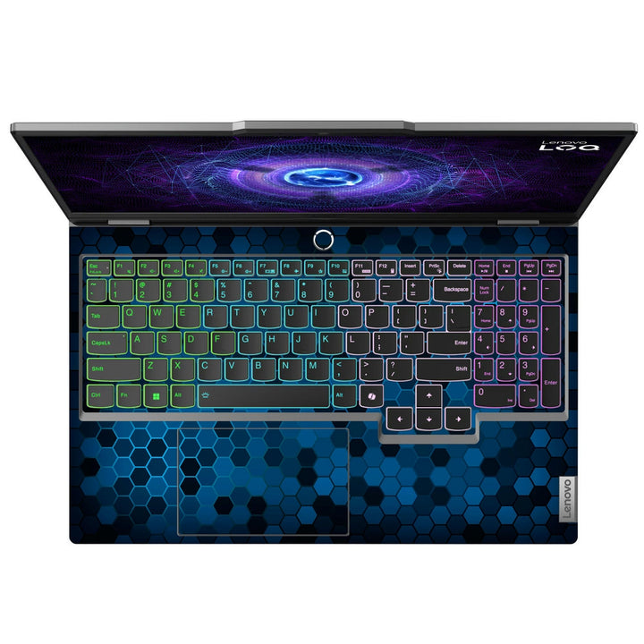 Lenovo LOQ Laptop Skin - Black Blue Honeycomb