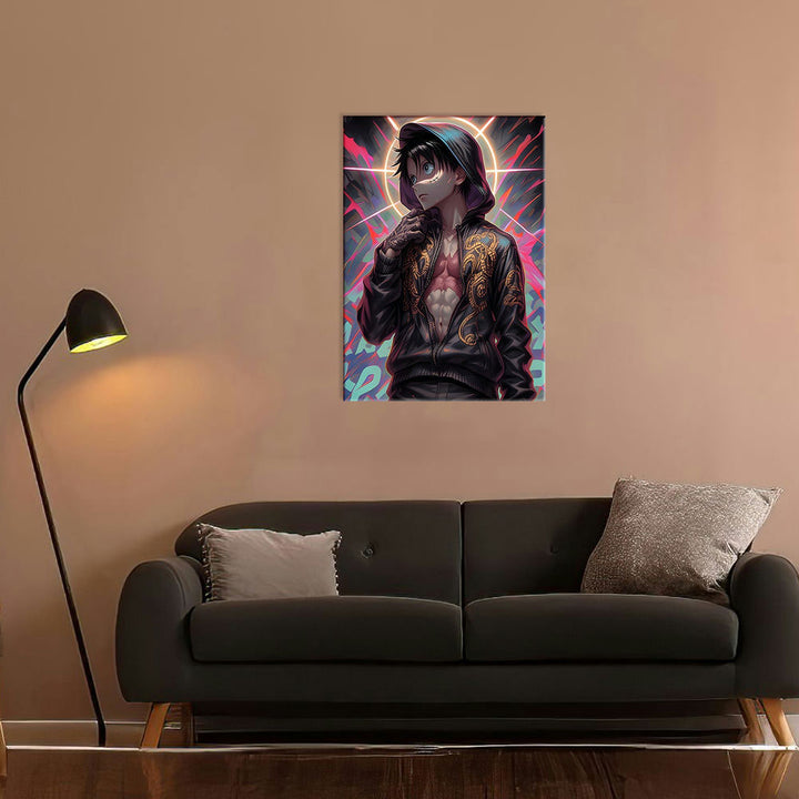 Metal Poster - Anime Hooded Boy