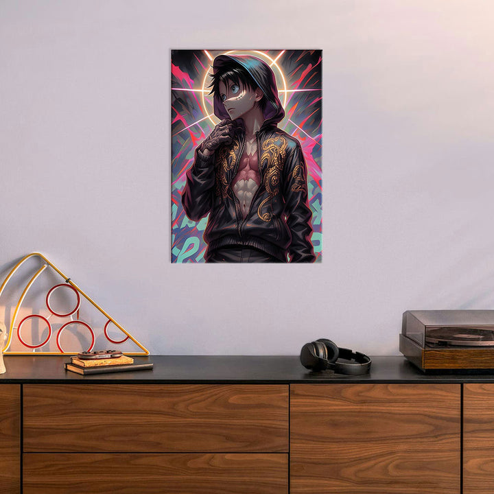 Metal Poster - Anime Hooded Boy