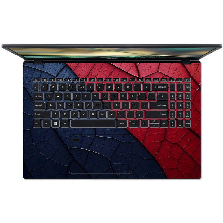 Acer Laptop Skin - Red and Blue Hexagonal Abstract