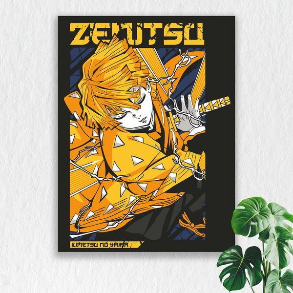 Self Adhesive Textured Vinyl Poster Thunder Strike Zenitsu