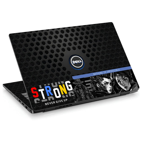 Dell Laptop Skin - Dell Strong Never Give Up