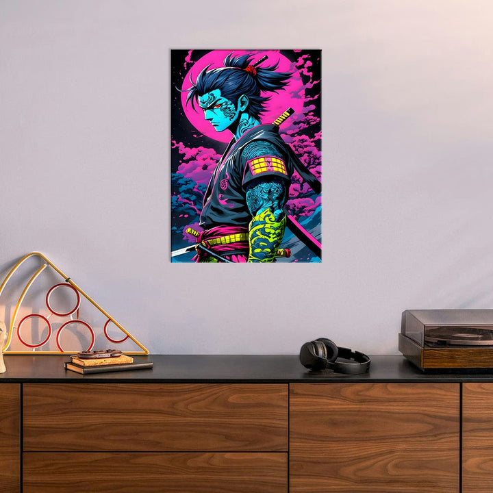 Metal Poster - Anime Samurai Warrior