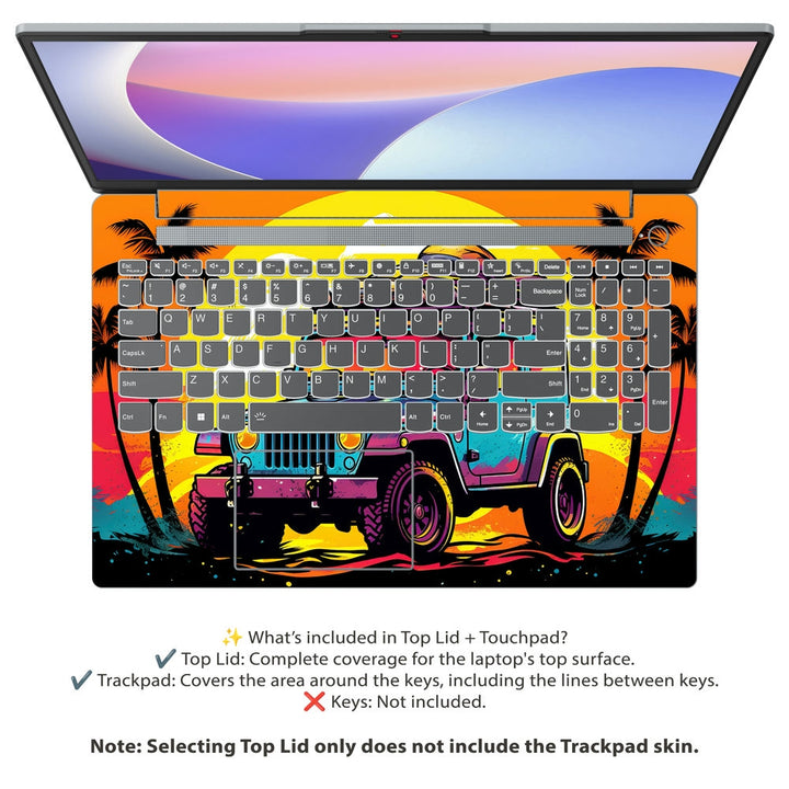 Lenovo Laptop Skin - Retro Beach Jeep