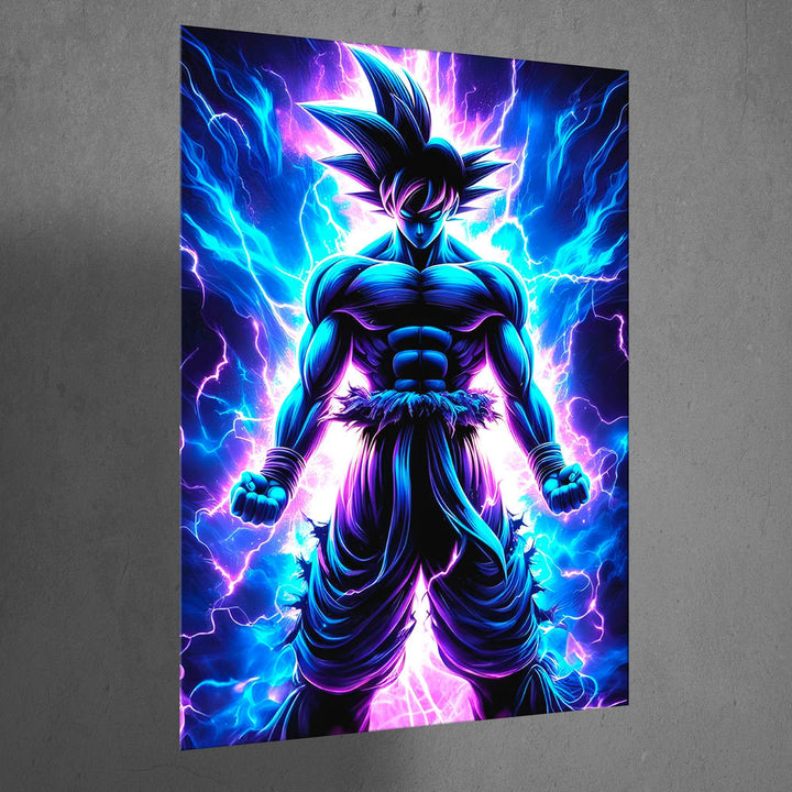 Metal Poster - Anime Goku Electric