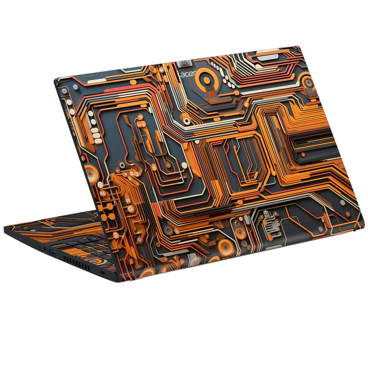 Acer Laptop Skin - Tech Orange Geometric