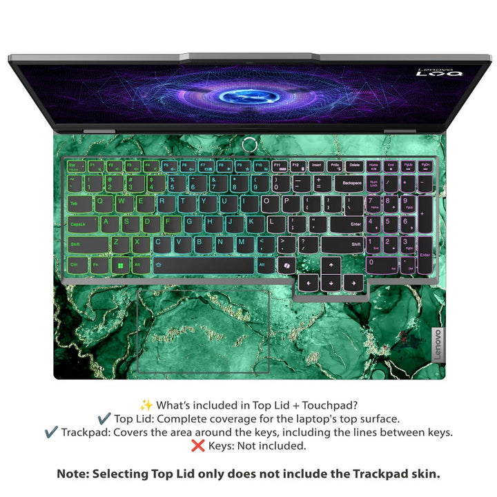 Lenovo LOQ Laptop Skin - Gemstone Malachite Art