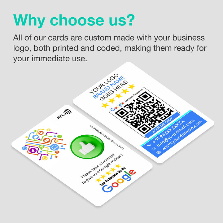 Google Review Card Vibrant Icons