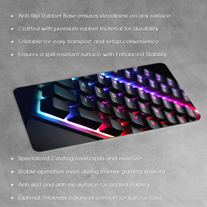 Anti-Slip Desk Mat Gaming Mouse Pad - Colorful Lights