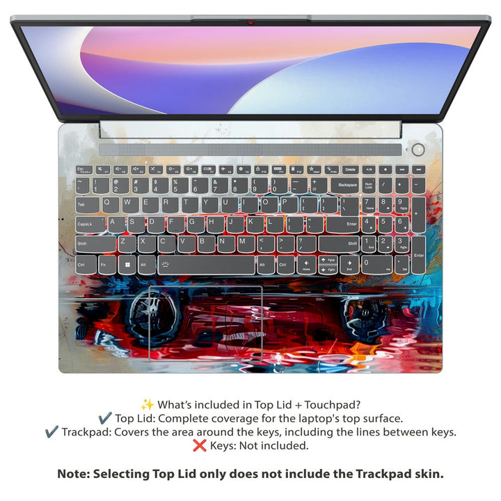 Lenovo Laptop Skin - Luxury Car Reflection