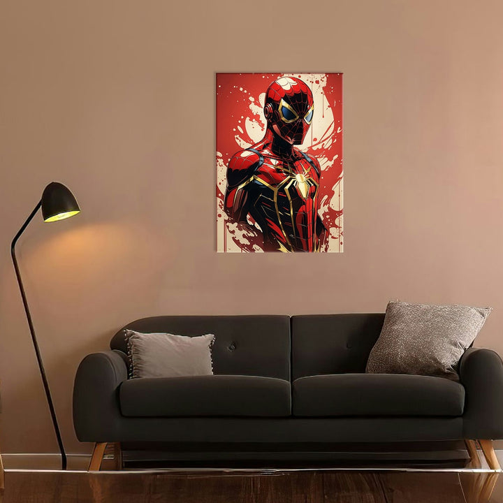 Metal Poster - Spiderman Red Golden