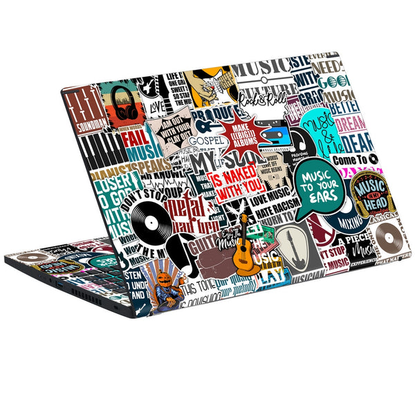 Acer Laptop Skin - Music Sticker Bomb