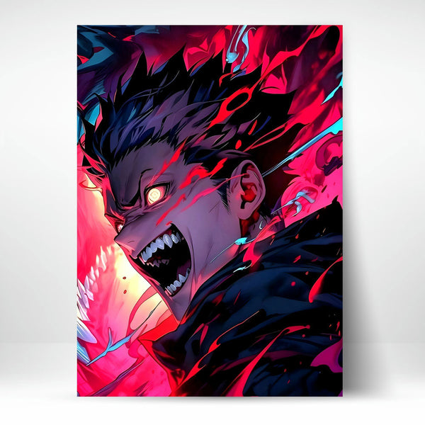 Metal Poster - Anime Flaming Beast