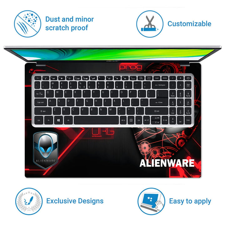 Laptop Skin - Alienware Alien Red Tech