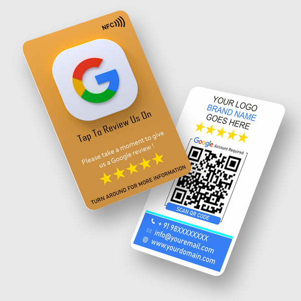 Google Review Card Golden