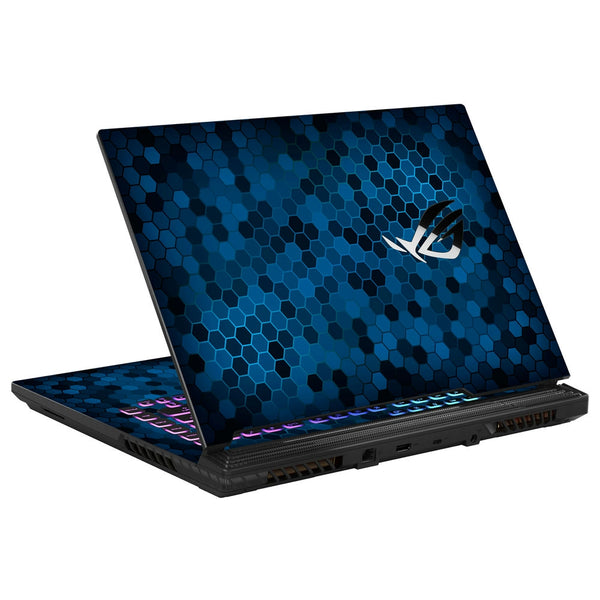 Asus Laptop Skin - Black Blue Honeycomb