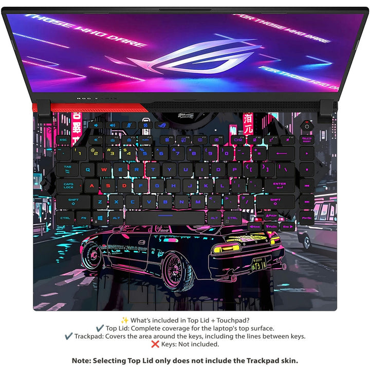 Asus Laptop Skin - Cyberpunk City Drive