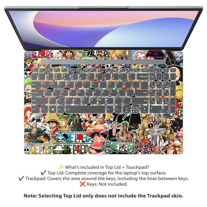 Lenovo Laptop Skin - One Piece Sticker Bomb