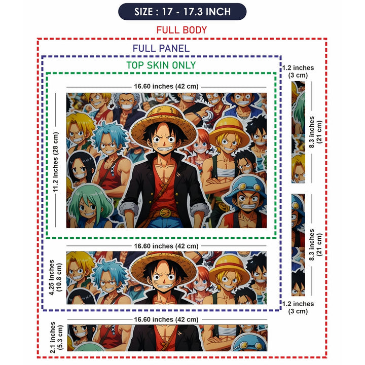 Laptop Skin - Anime One Piece Dynamic Collage DS3