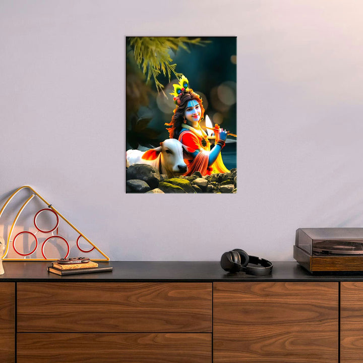 Metal Poster - Lord Krishna LK02