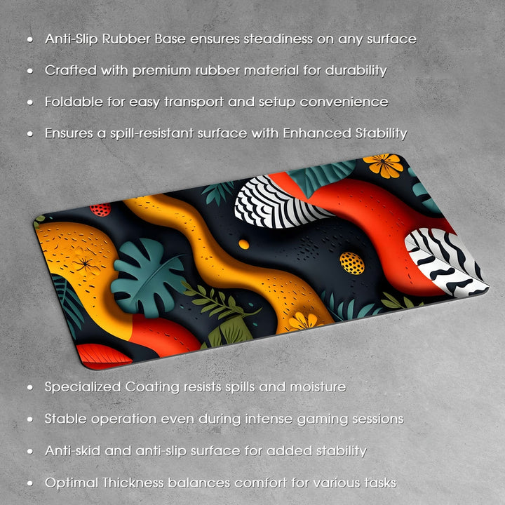 Anti-Slip Desk Mat Gaming Mouse Pad - Colorful Chaos