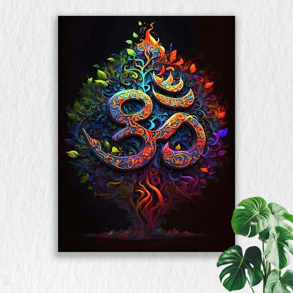 Self Adhesive Textured Vinyl Poster Sacred Om