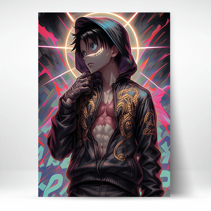 Metal Poster - Anime Hooded Boy