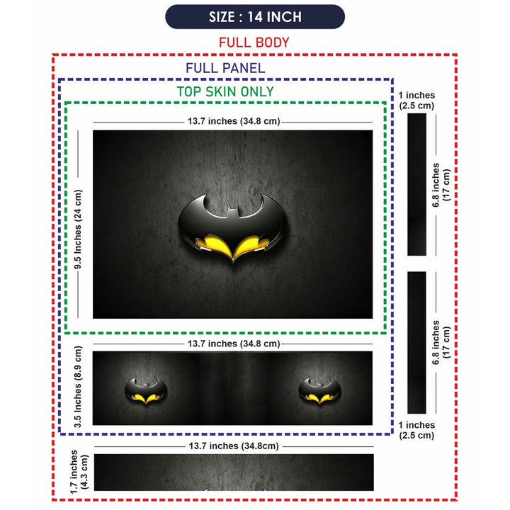 Laptop Skin - Batman Logo Yellow