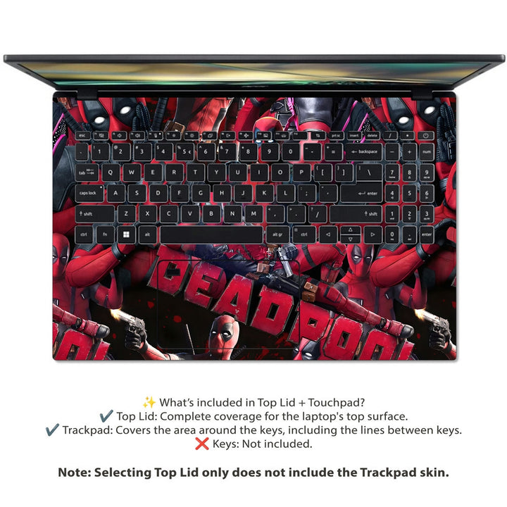 Acer Laptop Skin - Deadpool Multiverse Madness