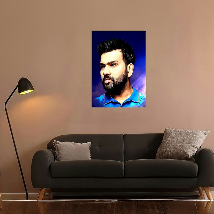 Metal Poster - Indian Cricketer Rohit Sharma RS01