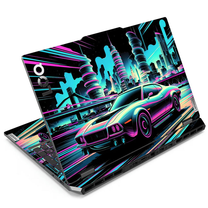 Laptop Skin - Neon Muscle Car