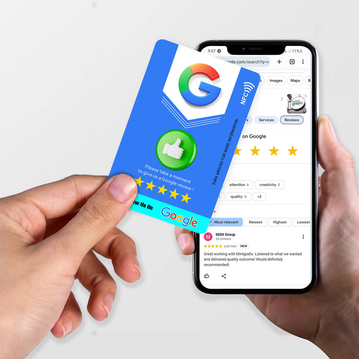 Google Review Card Blue Shield