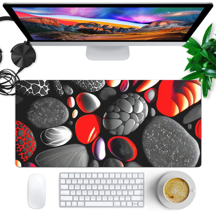 Anti-Slip Desk Mat Gaming Mouse Pad - Colorful Pebbles CP17