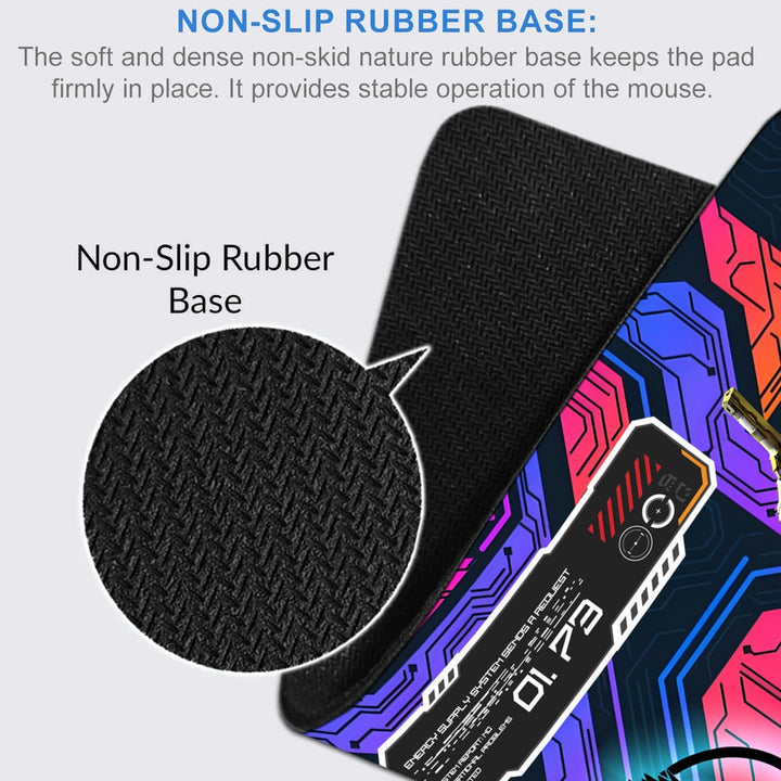 Anti-Slip Desk Mat Gaming Mouse Pad - Cyberpunk Digital Vortex