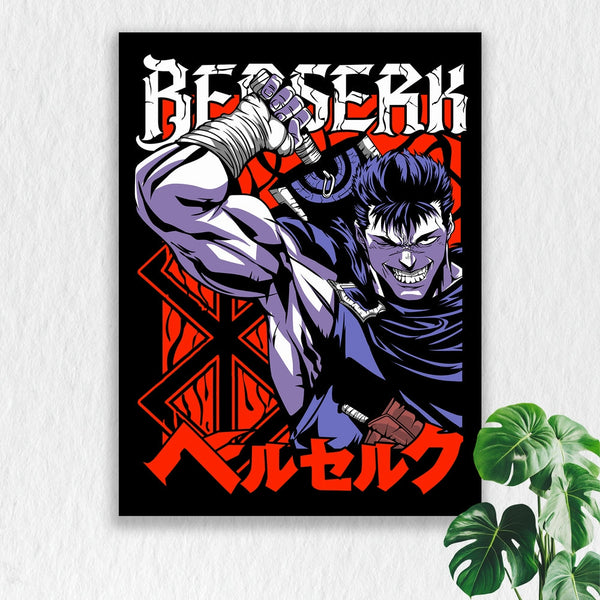 Self Adhesive Textured Vinyl Poster Berserk Warriors Rage