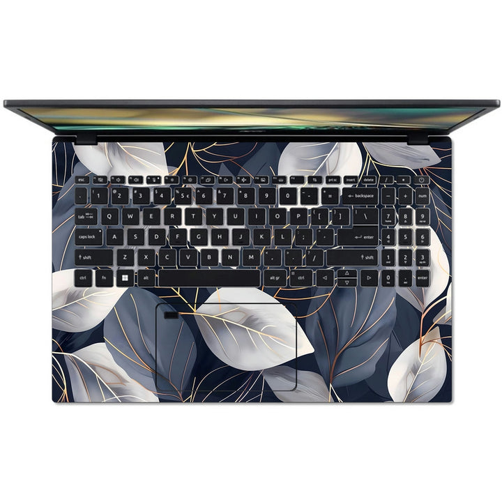 Acer Laptop Skin - Monochrome Leaves Nature Design