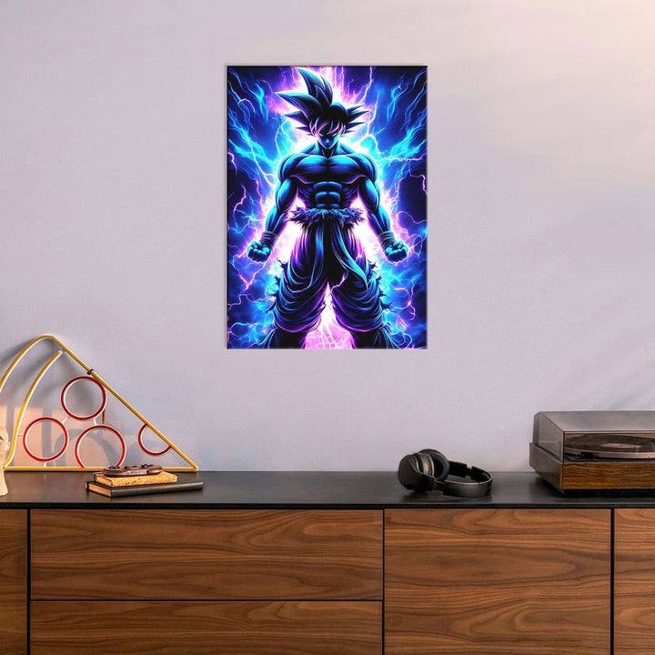 Metal Poster - Anime Goku Electric