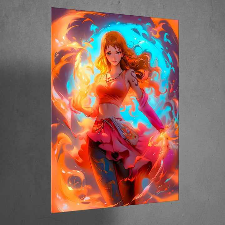 Metal Poster - Anime One Piece Nami OP66