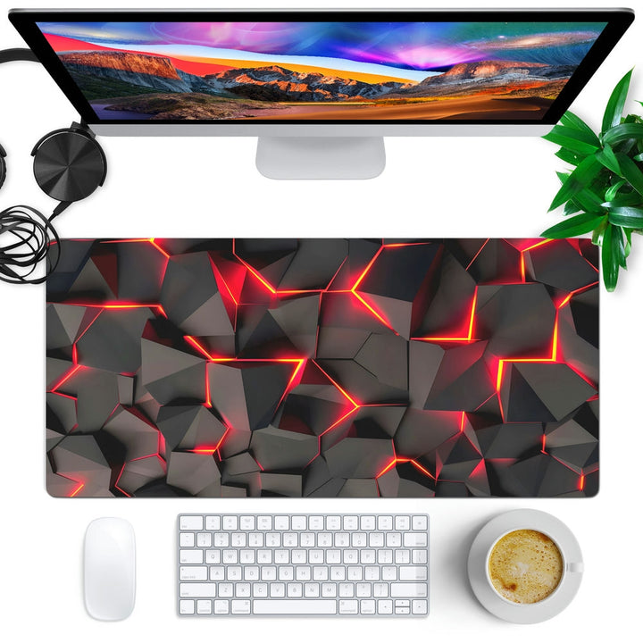 Anti-Slip Desk Mat Gaming Mouse Pad - Lava Rocks