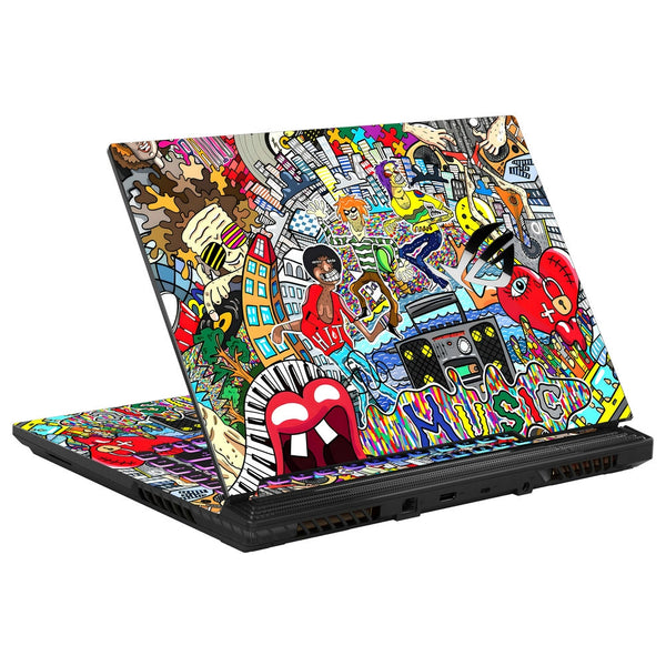 Asus Laptop Skin - Pop Art Music Vibes