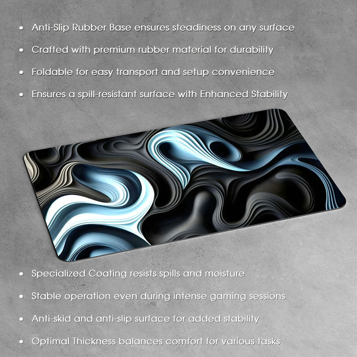 Anti-Slip Desk Mat Gaming Mouse Pad - Oceanic Swirls