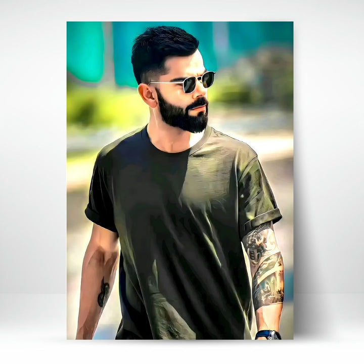 Metal Poster - Indian Cricketer Virat Kohli VK08