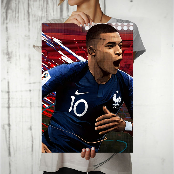 Metal Poster - Footballer Kylian Mbappe KM01