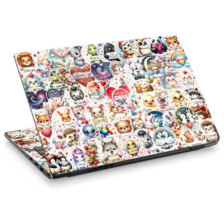 Dell Laptop Skin - I Love You Sticker Bomb