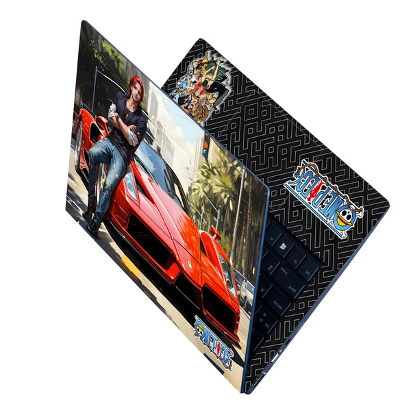 Laptop Skin - One Piece Shanks with Red Ferrari