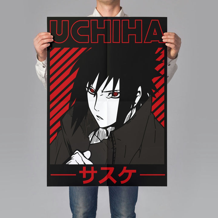 Self Adhesive Textured Vinyl Poster Uchiha Sasuke Naruto