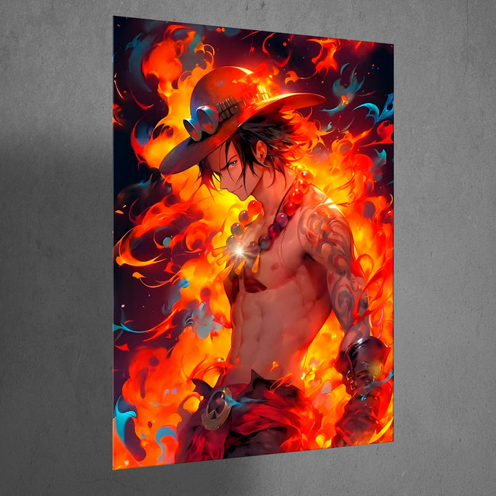 Metal Poster - One Piece Portgas D Ace OP17